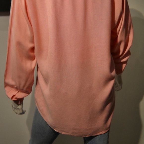 UFO Carnation Pink Rayon Oversized Shirt - Picture 5 of 6